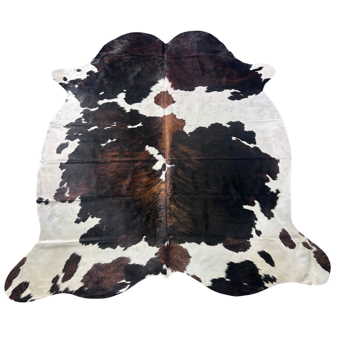 Tricolor Cowhide Rug (short hair) Size: 7.5x7 feet X-013