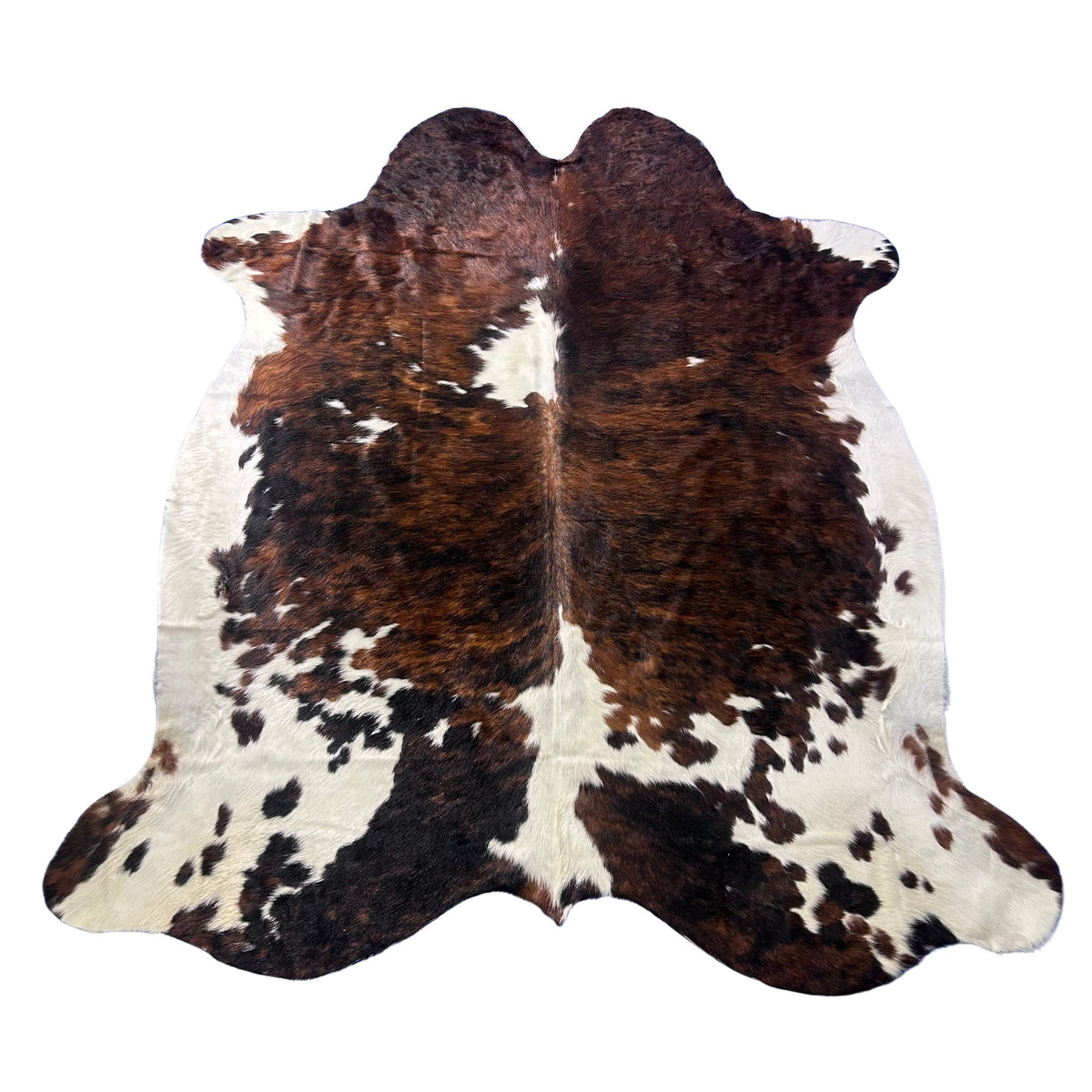 Tricolor Cowhide Rug Size: 7.7x6.7 feet X-016 A