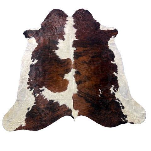 Tricolor Cowhide Rug Size: 7x7 feet X-017 A