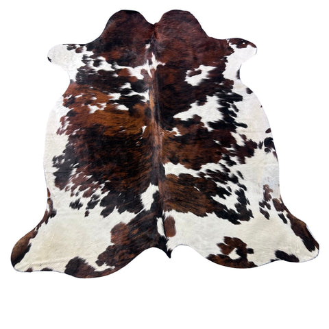 Tricolor Cowhide Rug (gorgeous) Size: 7.7x7 feet X-018 A