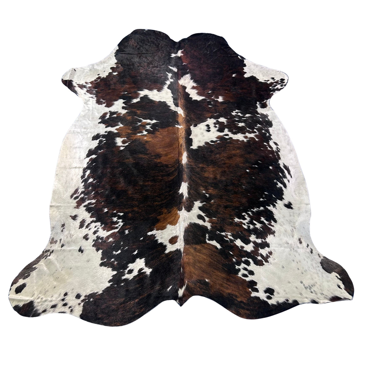Tricolor Cowhide Rug Size: 8x7 feet X-020 A