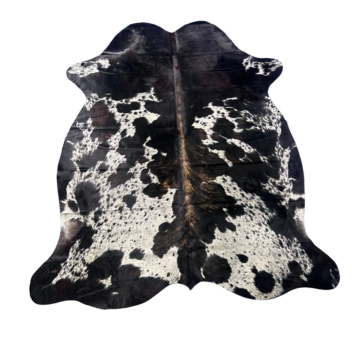 Tricolor Cowhide Rug Size: 7x6 feet X-021