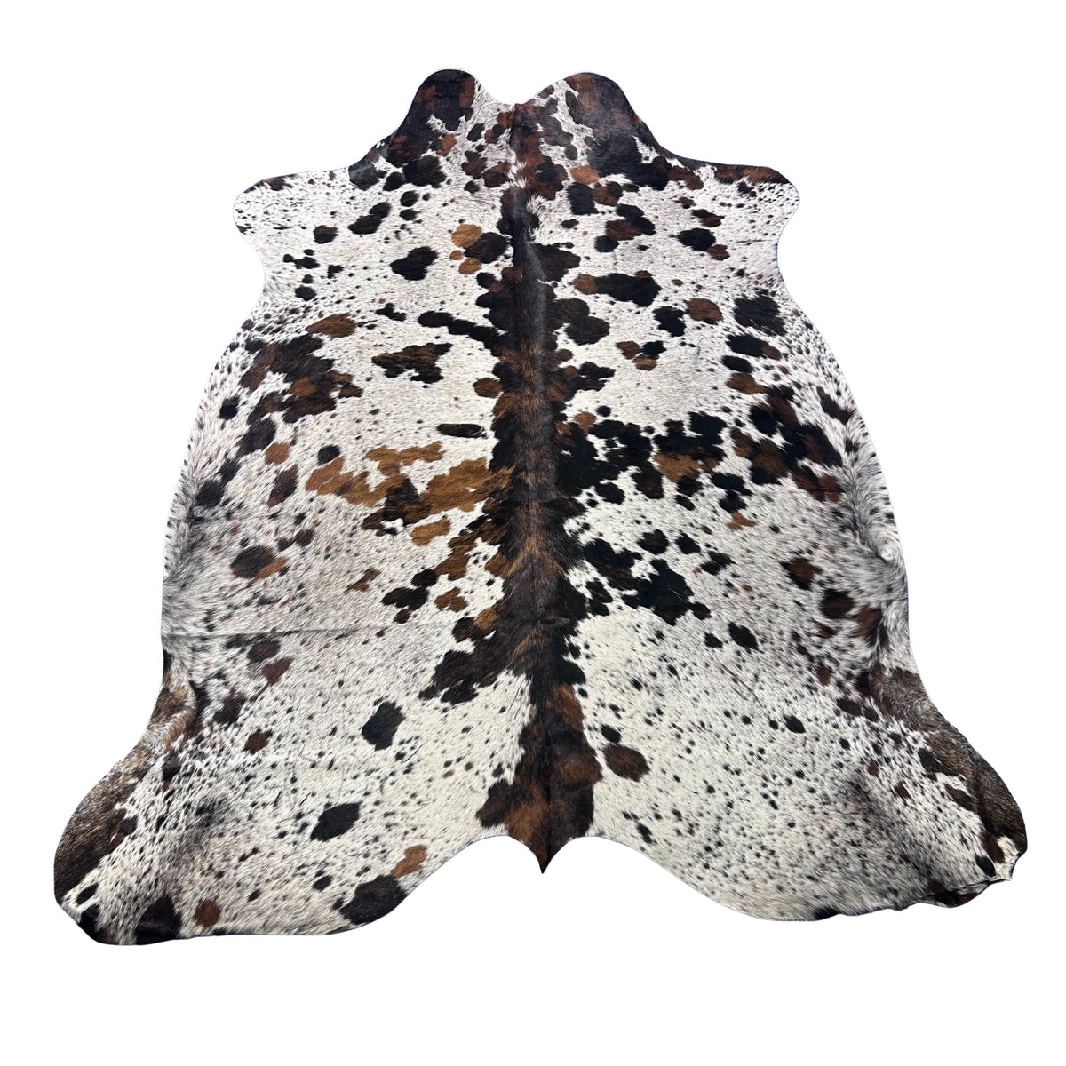 Tricolor Cowhide Rug Size: 7x6.5 feet X-023