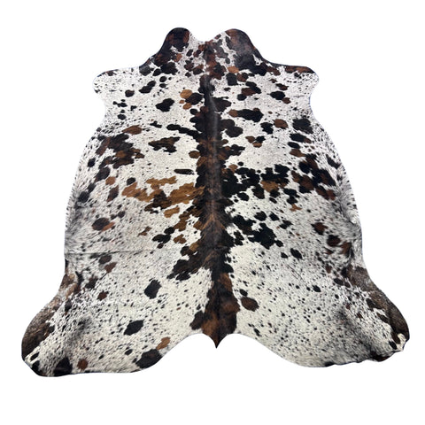 Tricolor Cowhide Rug Size: 7x6.5 feet X-023