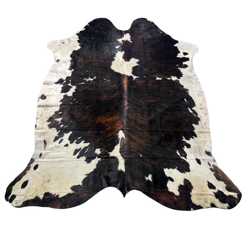 Tricolor Cowhide Rug Size: 8x7 feet X-029