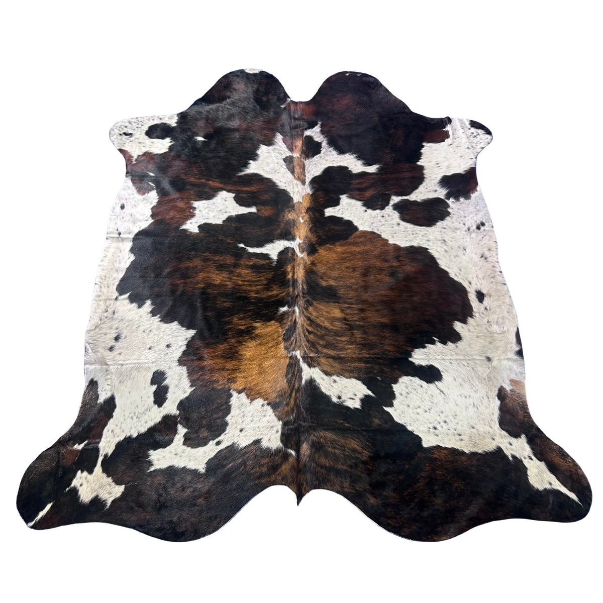 Tricolor Cowhide Rug (HUGE) Size: 8x7 feet X-031
