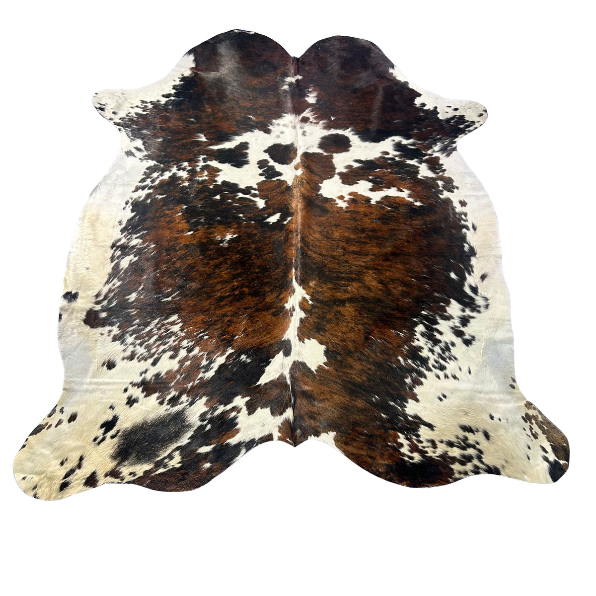 Tricolor Cowhide Rug Size: 8x7 feet X-034