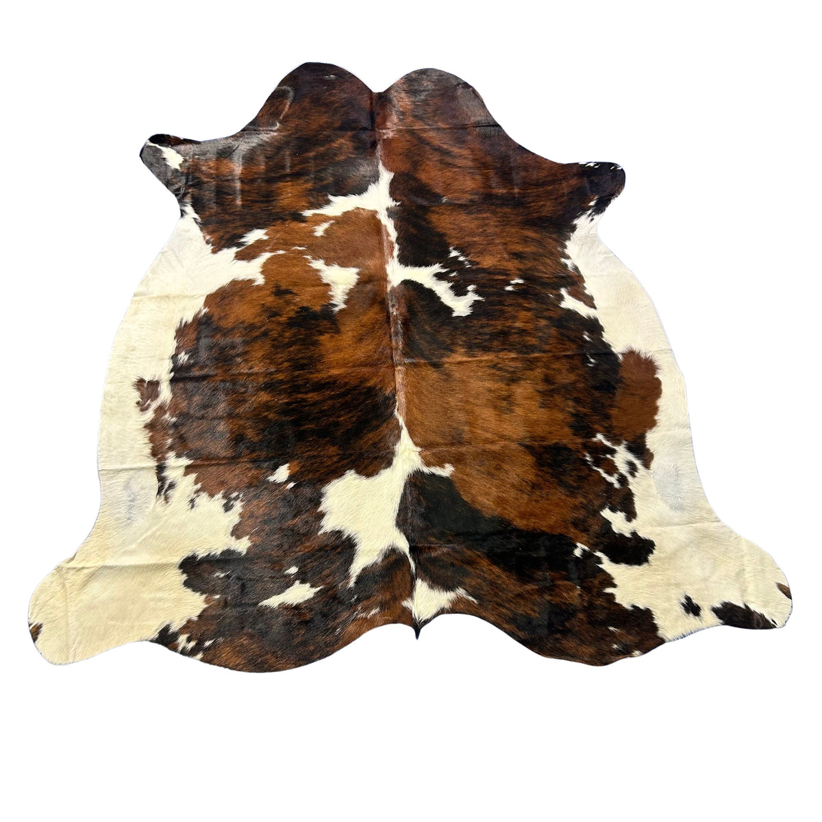 Tricolor Cowhide Rug Size: 7x7 feet X-042