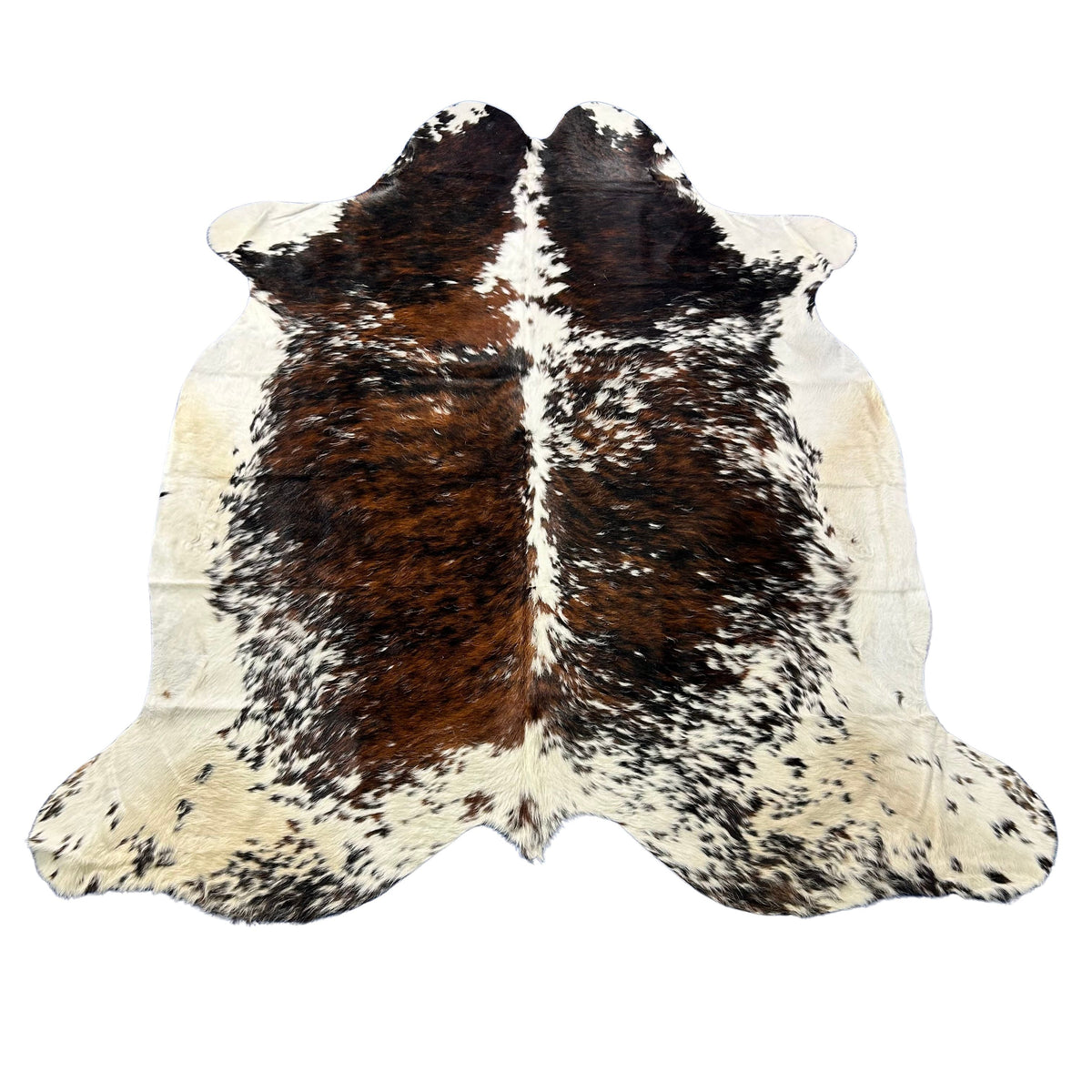 Tricolor Cowhide Rug Size: 7.5x7 feet X-044