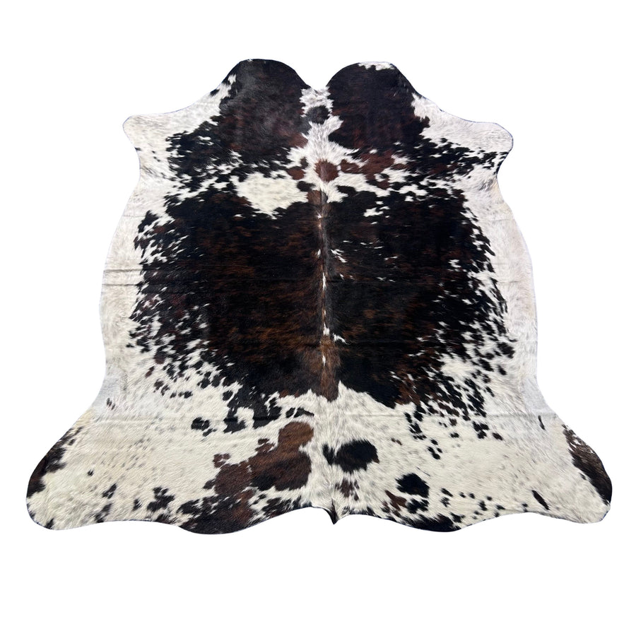 Tricolor Cowhide Rug Size: 7x6.5 feet X-048