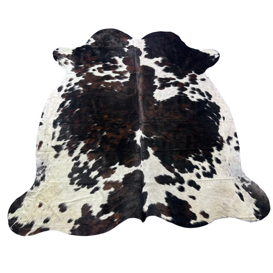 Tricolor Cowhide Rug Size: 7.2x7 feet X-049