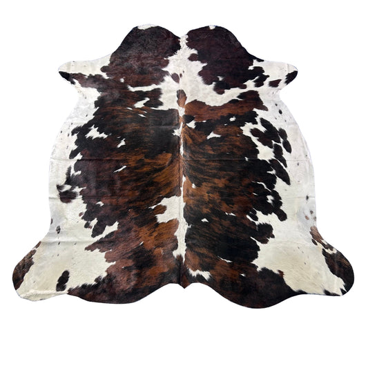 Tricolor Cowhide Rug Size: 8x7 feet X-052