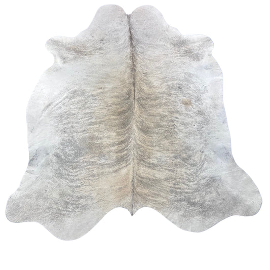 Light Grey and Beige Brindle Cowhide Rug Size: 7x6 feet Y-044