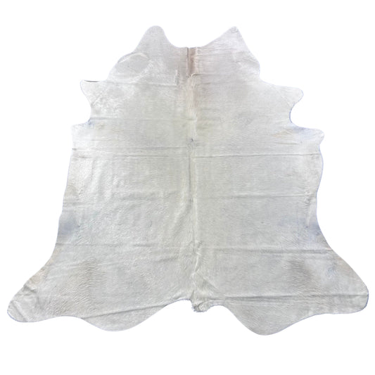 Solid White Cowhide Rug Size: 7.7x6.5 feet Y-069