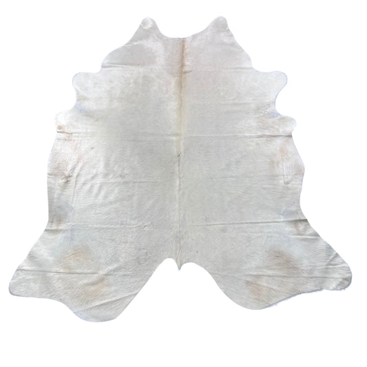 Solid White Cowhide Rug Size: 8x7.2 feet Y-070