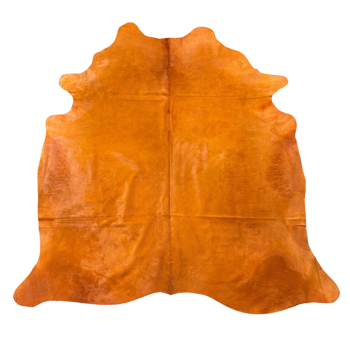 Dyed Orange Cowhide Rug Size: 8x7 feet Y-078