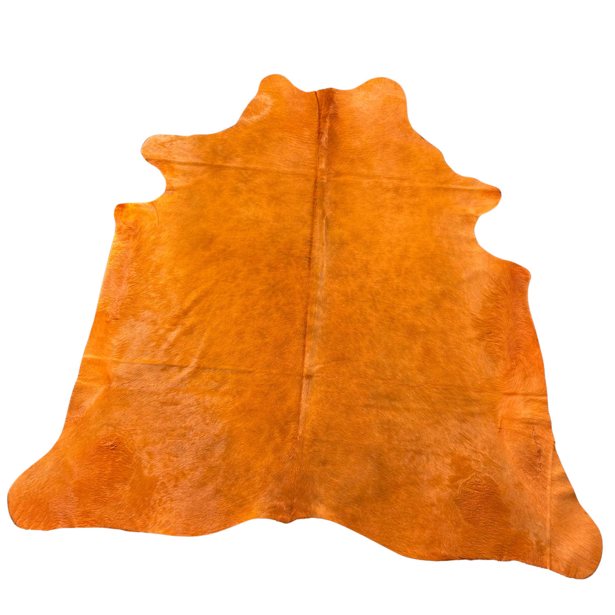Dyed Orange Cowhide Rug Size: 7.5x7 feet Y-080