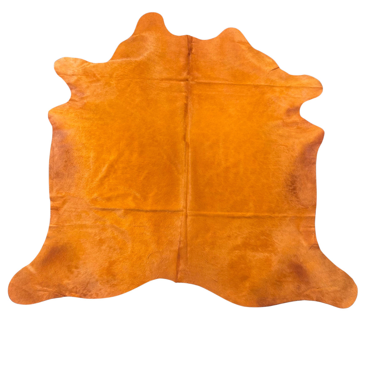Dyed Orange Cowhide Rug Size: 7x6.5 feet Y-082