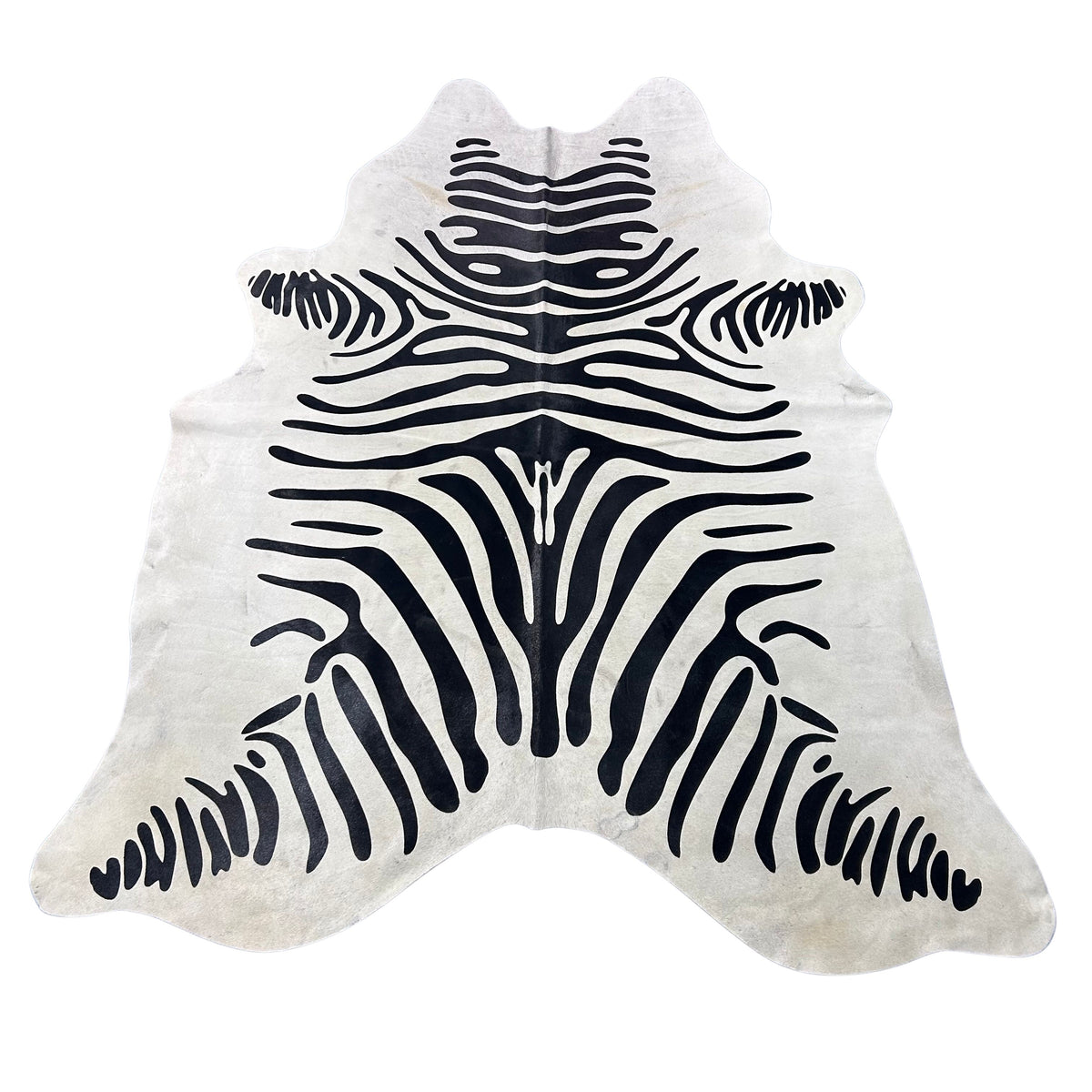 Zebra Cowhide Rug Size: 7x6 feet Y-083