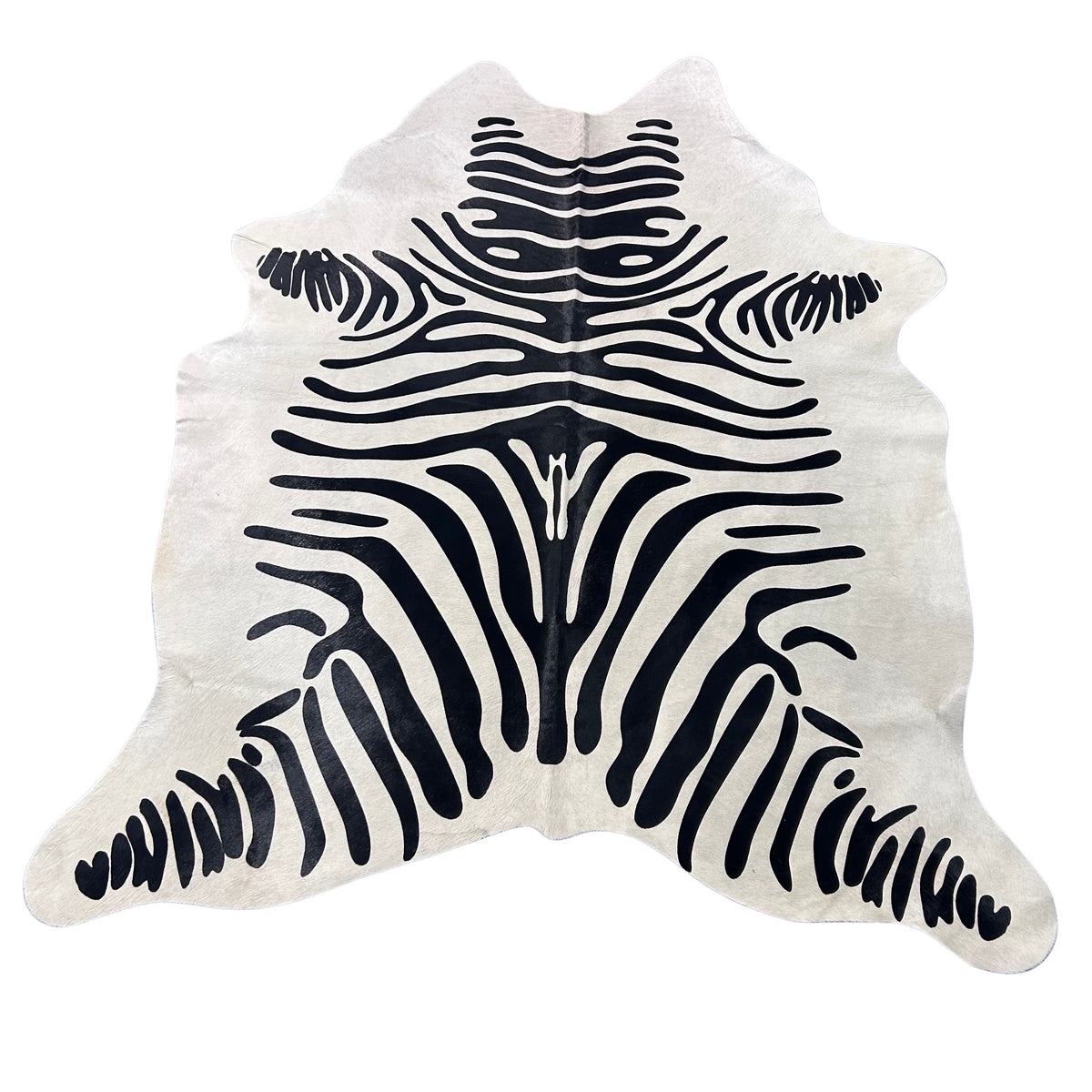 Zebra Cowhide Rug Size: 6.7x5.7 feet Y-084