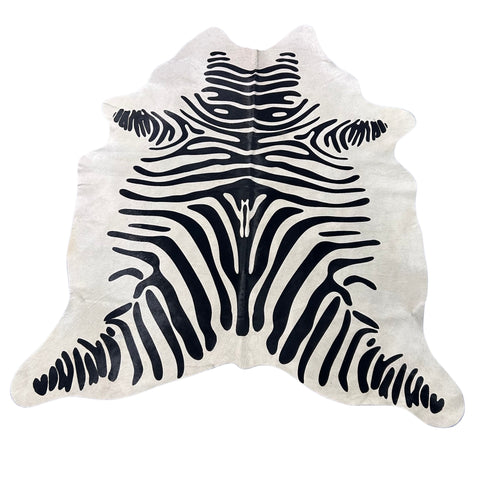 Zebra Cowhide Rug Size: 6.7x5.7 feet Y-084