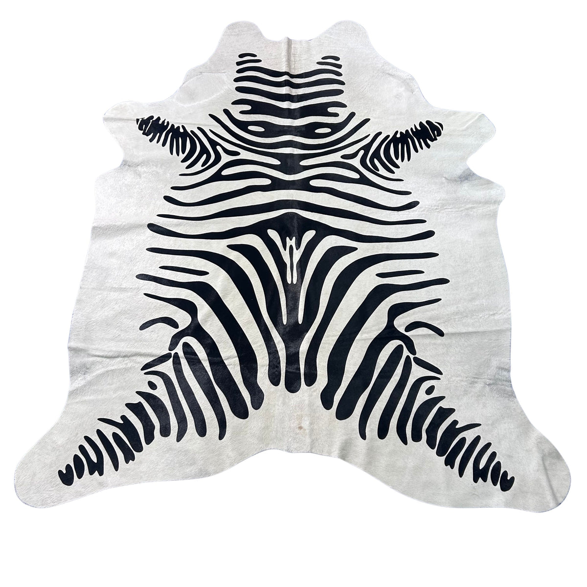 Zebra Cowhide Rug Size: 7x6.2 feet Y-085
