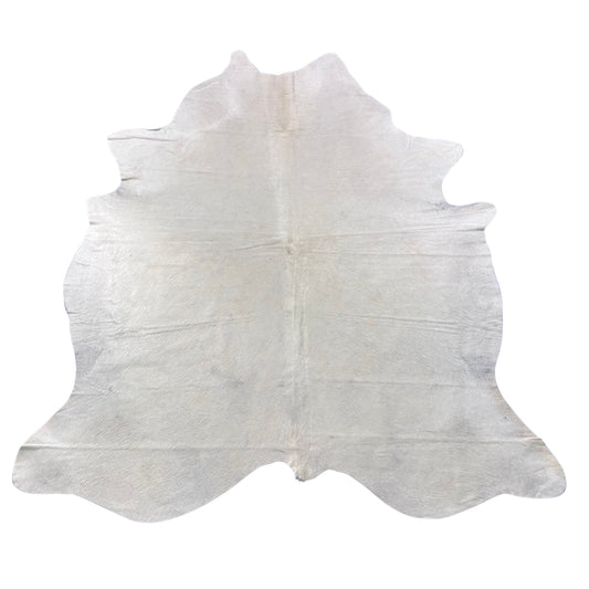 Natural Solid Ivory Cowhide Rug (short hair) Size: 7.5x6.5 feet Y-091