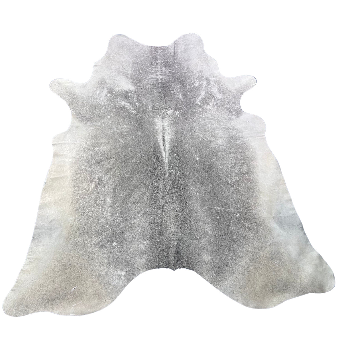 Solid Light Grey Cowhide Rug (some scars and some beige mixed in) Size: 7.2x7 feet Y-094