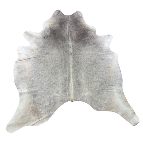Solid Light Grey Cowhide Rug Size: 6.5x6 feet Y-095