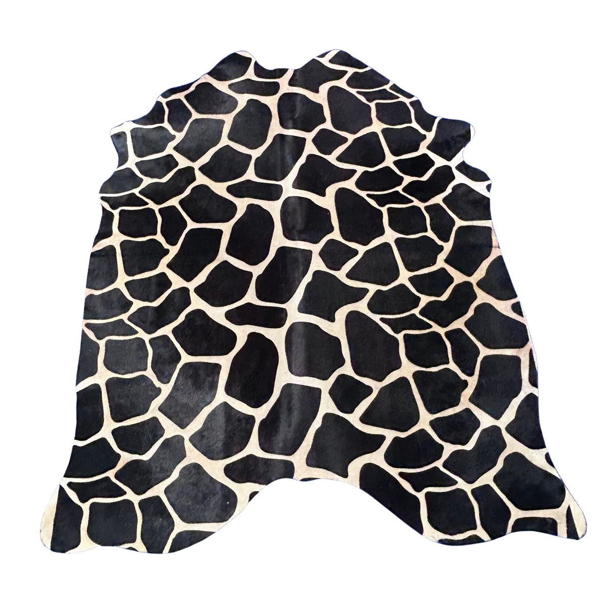 Big Giraffe Print Cowhide Rug Size: 7x6 feet Y-098
