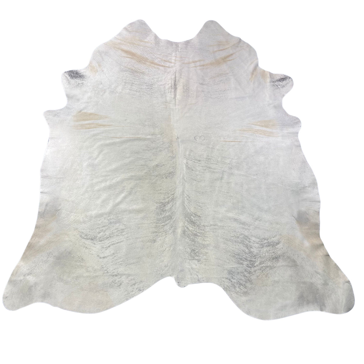 Light Grey Brindle Cowhide Rug (some beige lines in neck and side/ heavy hide) Size: 8x7 feet Y-112