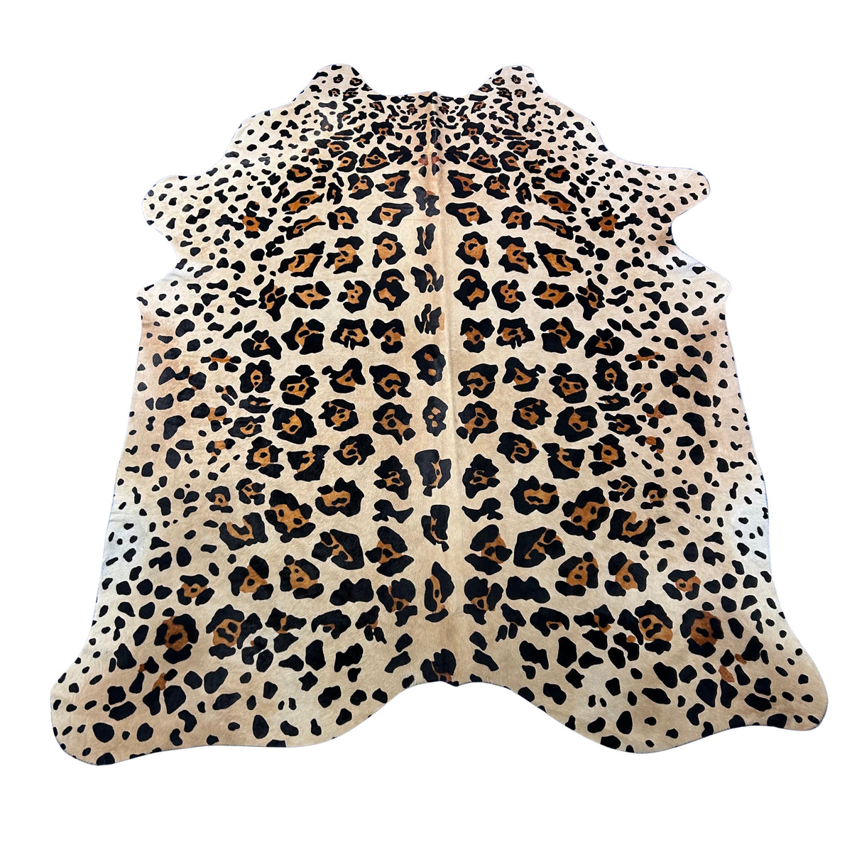 Jaguar Print Cowhide Rug Size: 7x6 feet Y-118