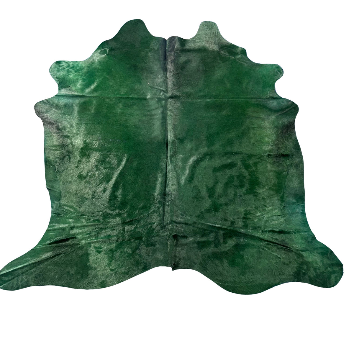 Emerald Green Dyed Cowhide Rug Size: 7x7 feet Y-127