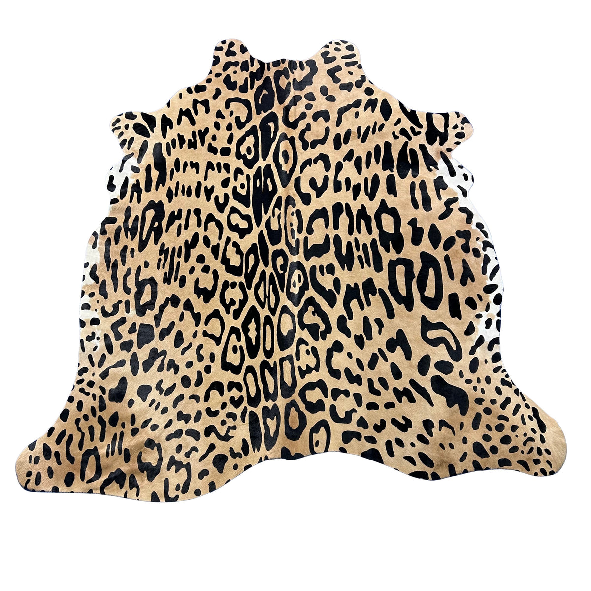 Light Jaguar Cowhide Rug (2 patches) Size: 6.7x6 feet Y-129