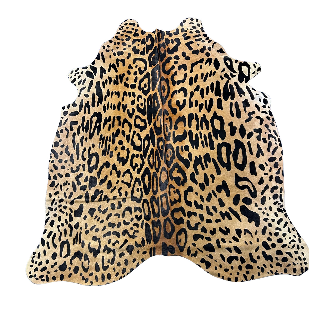 Jaguar Printed Cowhide Rug (some blury lines) Size: 7.5x6 feet Y-174