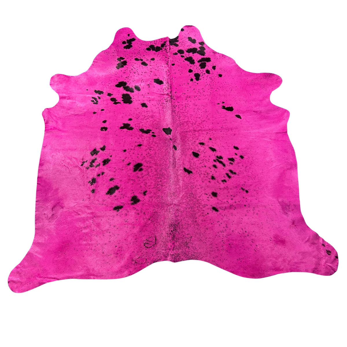Dyed Pink Spotted Cowhide Rug Size: 7x7 feet Y-197
