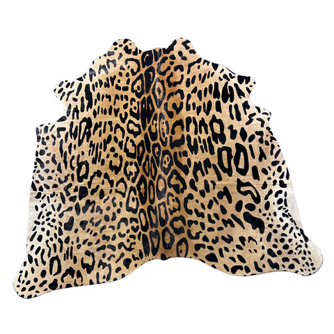 Blurry Jaguar Cowhide Rug Size: 6.2x6.2 feet Y-199