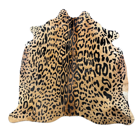 Blurry Jaguar Cowhide Rug Size: 7.2x6 feet Y-202