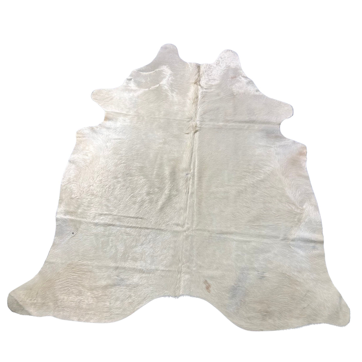 Solid White Cowhide Rug (nice shiny hair/ medium length hair) Size: 8x7 feet Y-209