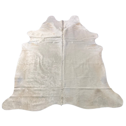 Solid Ivory Cowhide Rug (1 patch/ 1 stitch) Size: 7.5x7 feet Y-211
