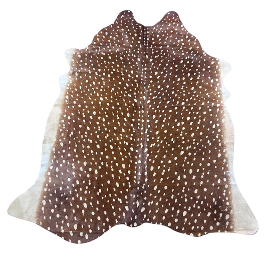 Axis Deer Print Cowhide Rug Size: 7x6 feet Z-031
