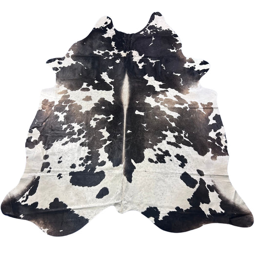 Grey, Black and White Cowhide Rug Size: 8x6.7 feet Z-050