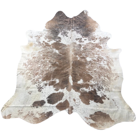 Gorgeous Beige Brindle Cowhide Rug Size: 8x6.7 feet Z-058