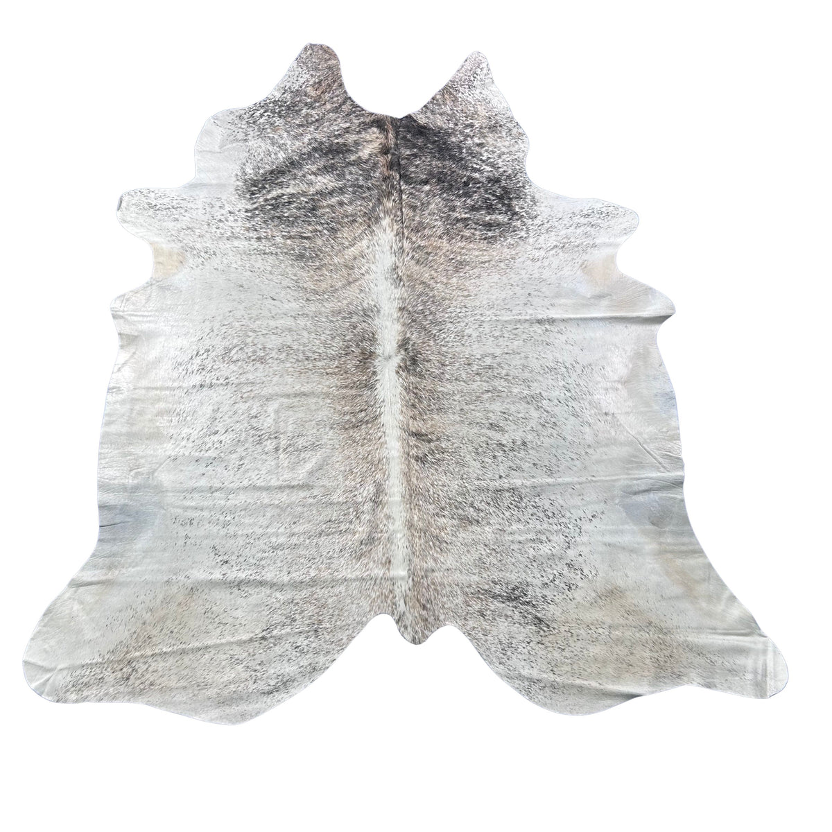 Salt & Pepper Light Beige and Grey Cowhide Rug Size: 7.2x6.5 feet Z-071