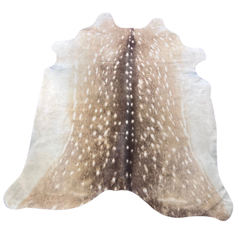 Axis Deer Printed Cowhide Rug (1 patch) Size: 7x6 feet Z-087