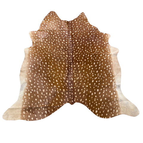 Axis Deer Print Cowhide Rug Size: 7x6.5 feet Z-091