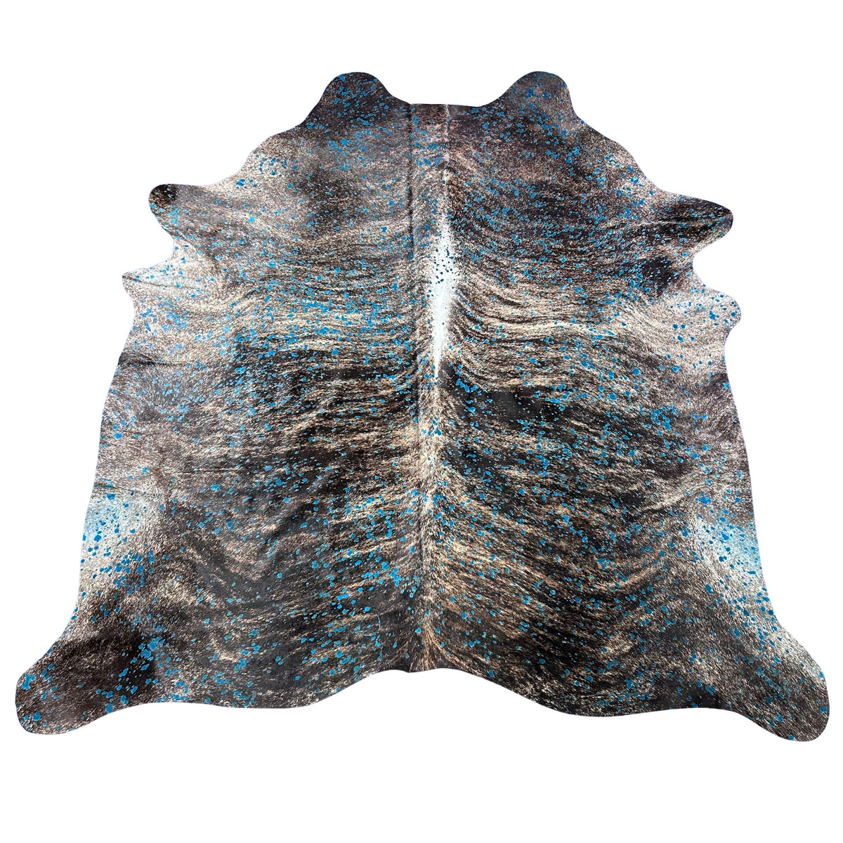 Turquoise Acid Washed Cowhide Rug Size: 8x7.5 feet Z-096