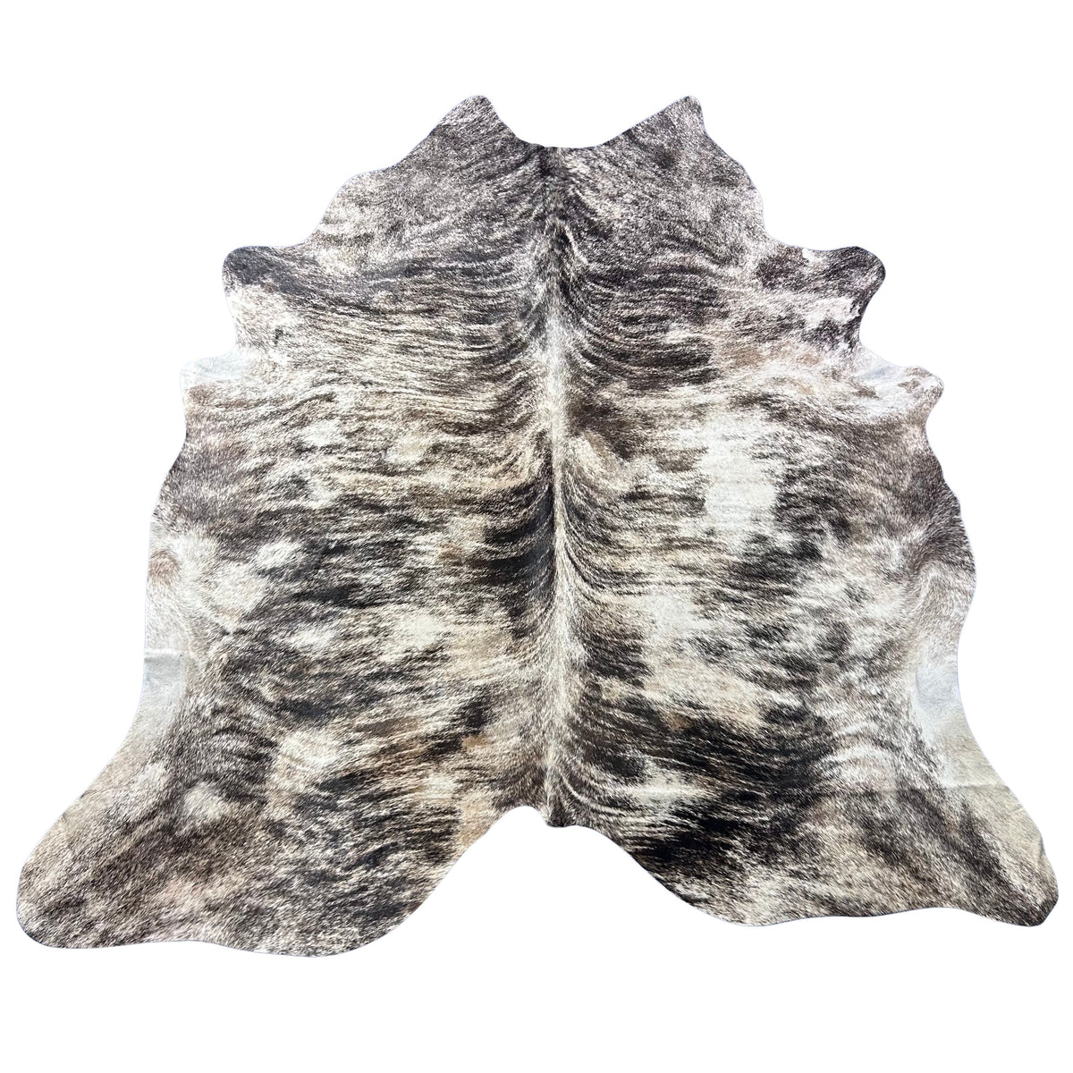 Gorgeous Grey Brindle Cowhide Rug Size: 7.7x7 feet Z-099