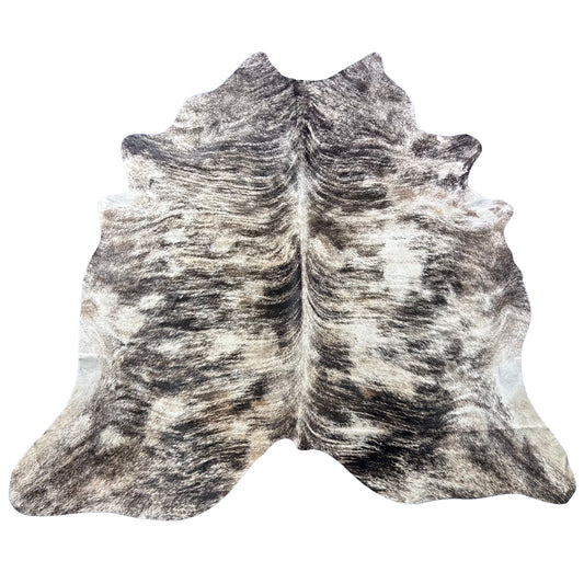 Gorgeous Grey Brindle Cowhide Rug Size: 7.7x7 feet Z-099