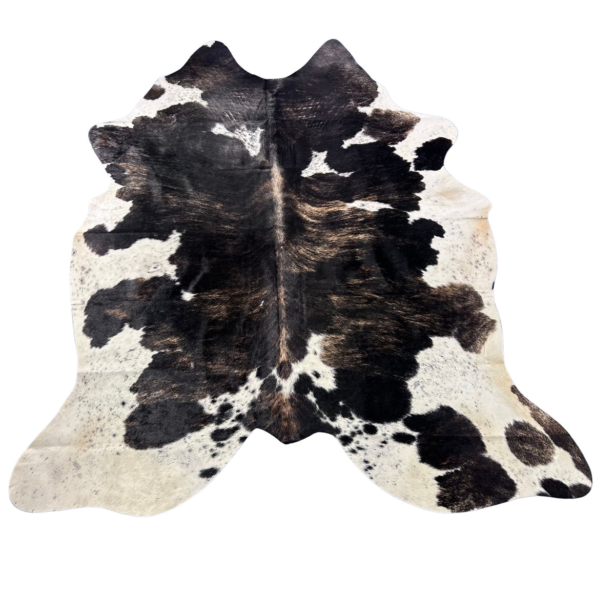 Brazilian Tricolor Cowhide Rug Size: 7x6.5 feet Z-101